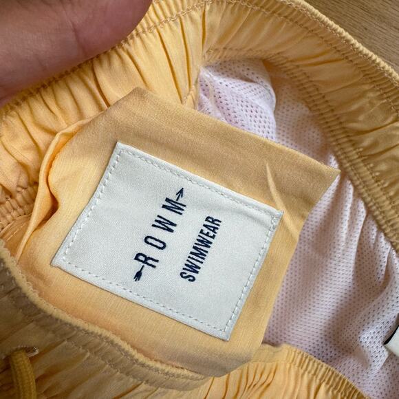 ROWM Men’s Swim Trunks Orange Striped Size Medium - Picture 4 of 4